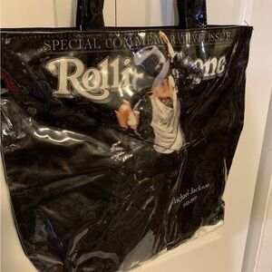 the Rolling Stones Black‎ Tote Bag Michael Jackson